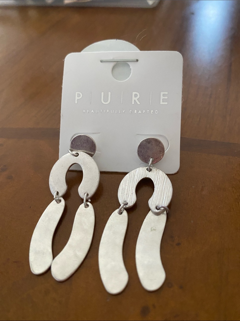 Silver Dangle Statement Earrings